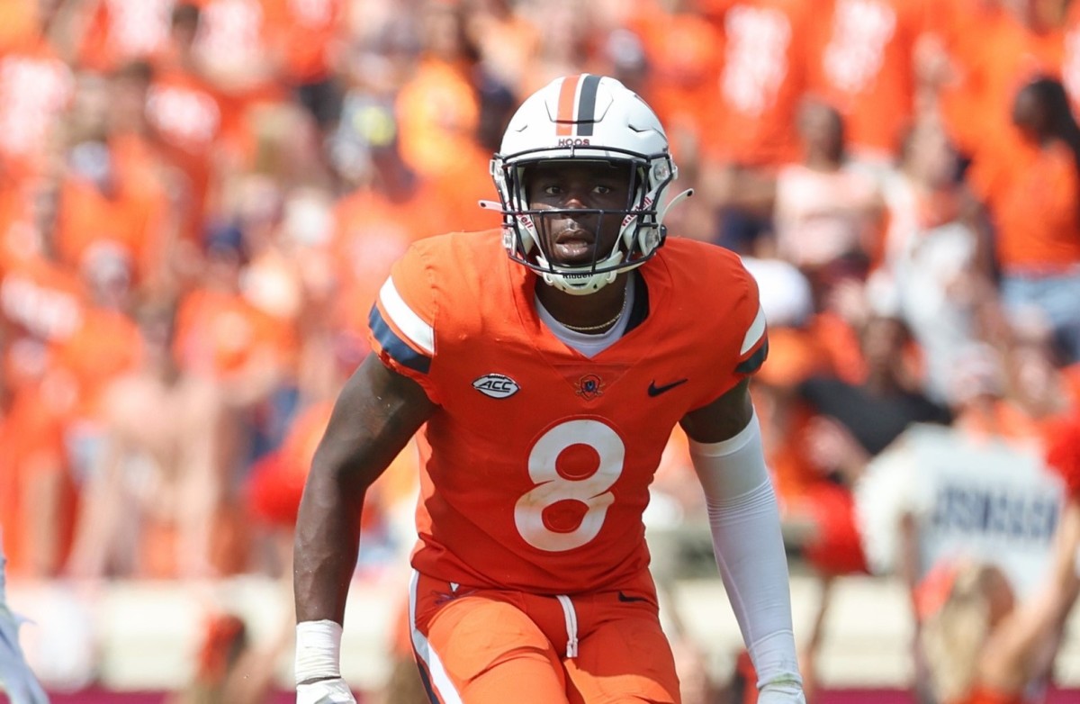 Virginia defensive back Darrius Bratton